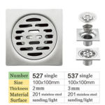 2023 Good Sales And High-quality Water Square Shower Floor Drain Stainless Steel Floor Drain