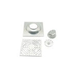 High Quality 6″ Light Bathroom Antique 6 Мм калың 201 Stainless Steel Floor Drain Base with Wavy Pattern Cover Self Seal Core —XINZHIJIA/XUNJIA