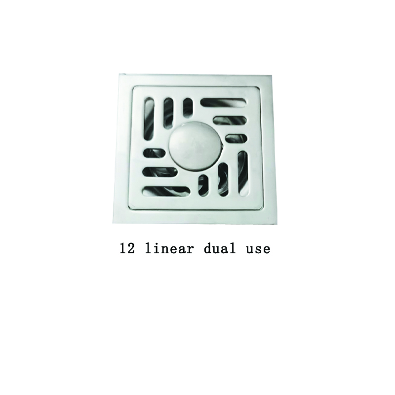 Square 6mm Thick 4 Inch 201 Scarico a pavimento per doccia da bagno con motivo a mela in acciaio inossidabile con nucleo autosigillante a prova di odore di rame