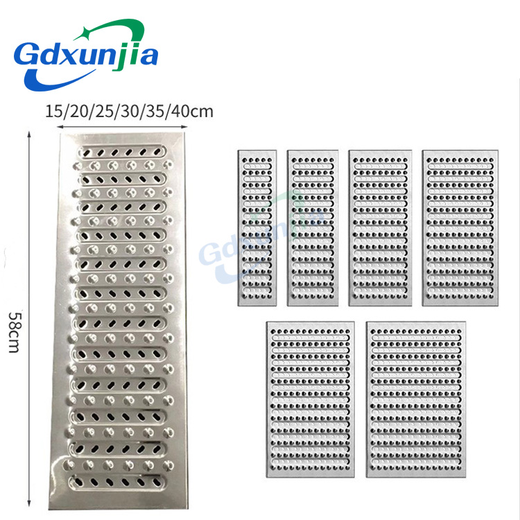 Xunjia/xinzhijia – Özel 1.2MM 201 Paslanmaz Çelik Mutfak Banyo Süpermarket Yeraltı Garaj Siper Zemin Drenaj Kanalizasyon Kapak Plakası