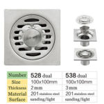 2023 Good Sales And High-quality Water Square Shower Floor Drain Stainless Steel Floor Drain