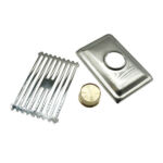 201 Stainless Steel Light Bamboo Pattern Rectangular 10*15cm Bathroom Copper Magnetic Odor Proof Core Floor Drain