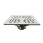 High Quality 6″ Light Bathroom Antique 6 Мм калың 201 Stainless Steel Floor Drain Base with Wavy Pattern Cover Self Seal Core —XINZHIJIA/XUNJIA