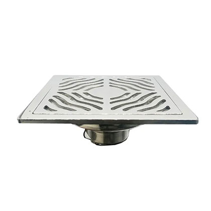 High Quality 6″ Light Bathroom Antique 6 Мм калың 201 Stainless Steel Floor Drain Base with Wavy Pattern Cover Self Seal Core —XINZHIJIA/XUNJIA