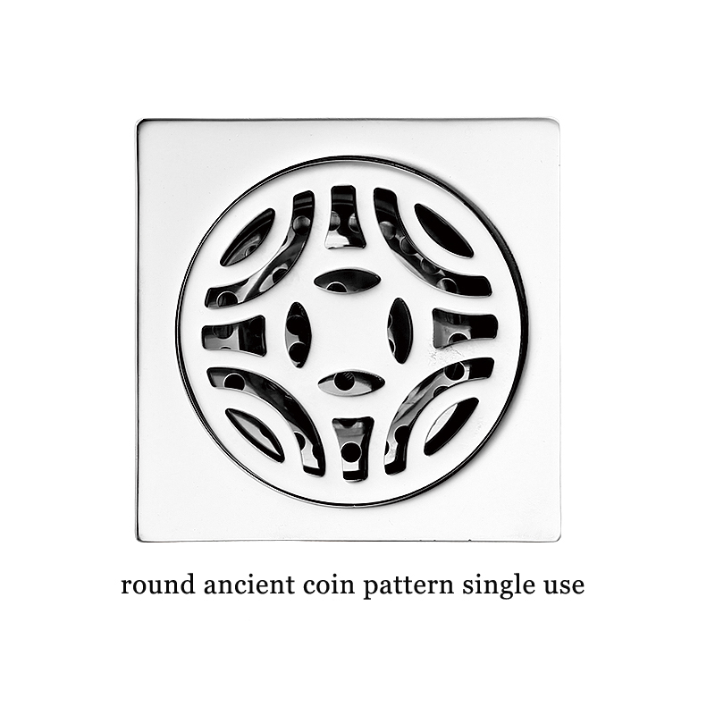 Hot Square Tebal 6mm 4 Inci 201 Stainless Steel Round Apple Pattern Kamar Mandi Shower Kuningan Anti Bau Floor Drain dengan Bayonet —XINZHIJIA / XUNJIA