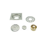 Square Light 4 انچ 2 Mm 3 Mm Thick Garage Floor Drain Cover with Brass Magnetic Self Seal Core