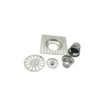 Ысык сатуу үлгү табак 6 Inch Square 201 Дат баспас болоттон жасалган Ванна Kitchen Deep Water Seal Floor Дренаж