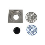 Chav dej drainage tsev neeg antique nickel brushed square stainless hlau dej