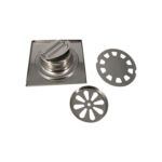 1006 desagüe de piso cuadrado de acero inoxidable inverso