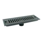 Black Engineer 10*50 Cm Linear 304 Stainless Steel Rectangular Floor Drain with Common Odor Proof Core And Extension Tube