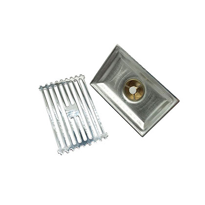 201 Stainless Steel Light Bamboo Pattern Rectangular 10*15cm Bathroom Copper Magnetic Odor Proof Core Floor Drain