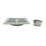 High Quality 6″ Light Bathroom Antique 6 Мм калың 201 Stainless Steel Floor Drain Base with Wavy Pattern Cover Self Seal Core —XINZHIJIA/XUNJIA
