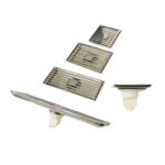 Jual Hot Populer Hitam Dan Dipoles 201 Saluran Lantai Anti Bau Toilet Stainless Steel dengan Inti Saluran Plastik Penutup Bambu