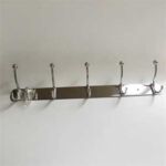 Xunjia/xinzhijia – Stainless Steel Plate White Coat Hook Bedroom Door Clothes Free Punching Small Hook Pendant Hanging Clothes Door Rear Hook