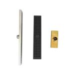 Bilik pancuran mandian anjakan besar keluli tahan karat dengan longkang lantai grid lubang segi empat tepat