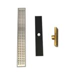 Bilik pancuran mandian anjakan besar keluli tahan karat dengan longkang lantai grid lubang segi empat tepat