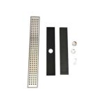 Bilik pancuran mandian anjakan besar keluli tahan karat dengan longkang lantai grid lubang segi empat tepat