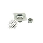 Persegi 10*10cm 3mm Tebal 201 Parit Lantai Bilik Mandi Keluli Tahan Karat dengan Pewarna Linear Dan Paip Sambungan Lanjutan