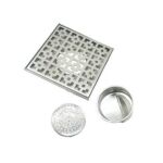 حار بيع 20*20 سنتيمتر 2 مللي متر سميكة 304 مصرف أرضي مربع من الفولاذ المقاوم للصدأ مع عنصر فلتر