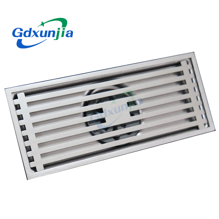 High Quality Hotel Kitchen Anti Odor Tile Insert Grate Sump Linear Floor Drain Strainer For Bathroom Shower Room XUNJIA/XINZHIJIA