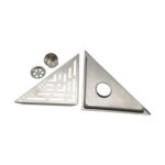 Stainless Steel Triangular Extended Pipe Floor Drain for Bathrooms