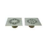 Square Light 4 انچ 2 Mm 3 Mm Thick Garage Floor Drain Cover with Brass Magnetic Self Seal Core