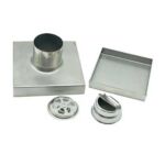 Xunjia/xinzhijia – Borong 2mm Tebal Sisipan Jubin Halimunan 304 Longkang Lantai Persegi Keluli Tahan Karat