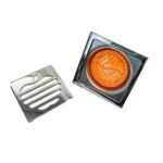 Cống sàn bằng thép không gỉ hình vuông có bộ phận lọc trong phòng tắm mới