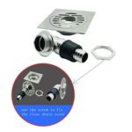 Factory Direct Sale 3 Mm Thick 201 Stainless Steel Linear Floor Drain with Plastic Elbow Washing Machine Hose Connector Set