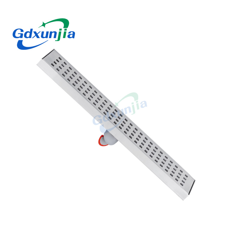 Bilik pancuran mandian anjakan besar keluli tahan karat dengan longkang lantai grid lubang segi empat tepat