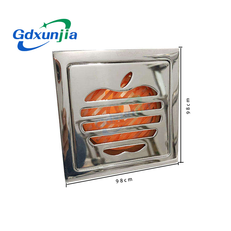 Cống sàn bằng thép không gỉ hình vuông có bộ phận lọc trong phòng tắm mới