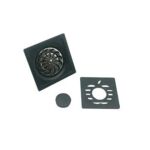 Penjualan panas hitam 4 Inch Double 6mm Pola Apple Square tebal 201 Stainless Steel Lantai Kamar Mandi - Xinzhijia/Xunjia