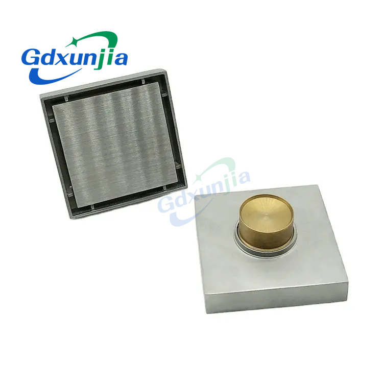 Wholesale High Quality Invisible Odor Proof 3mm Thick 304 Stainless Steel Tile Insert Floor Drain with Copper Magnetic Core —XINZHIJIA/XUNJIA