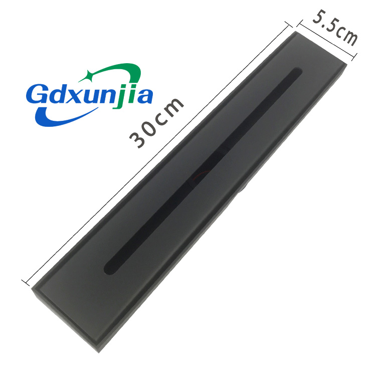 Long straight floor drain large displacement square gun gray floor drain