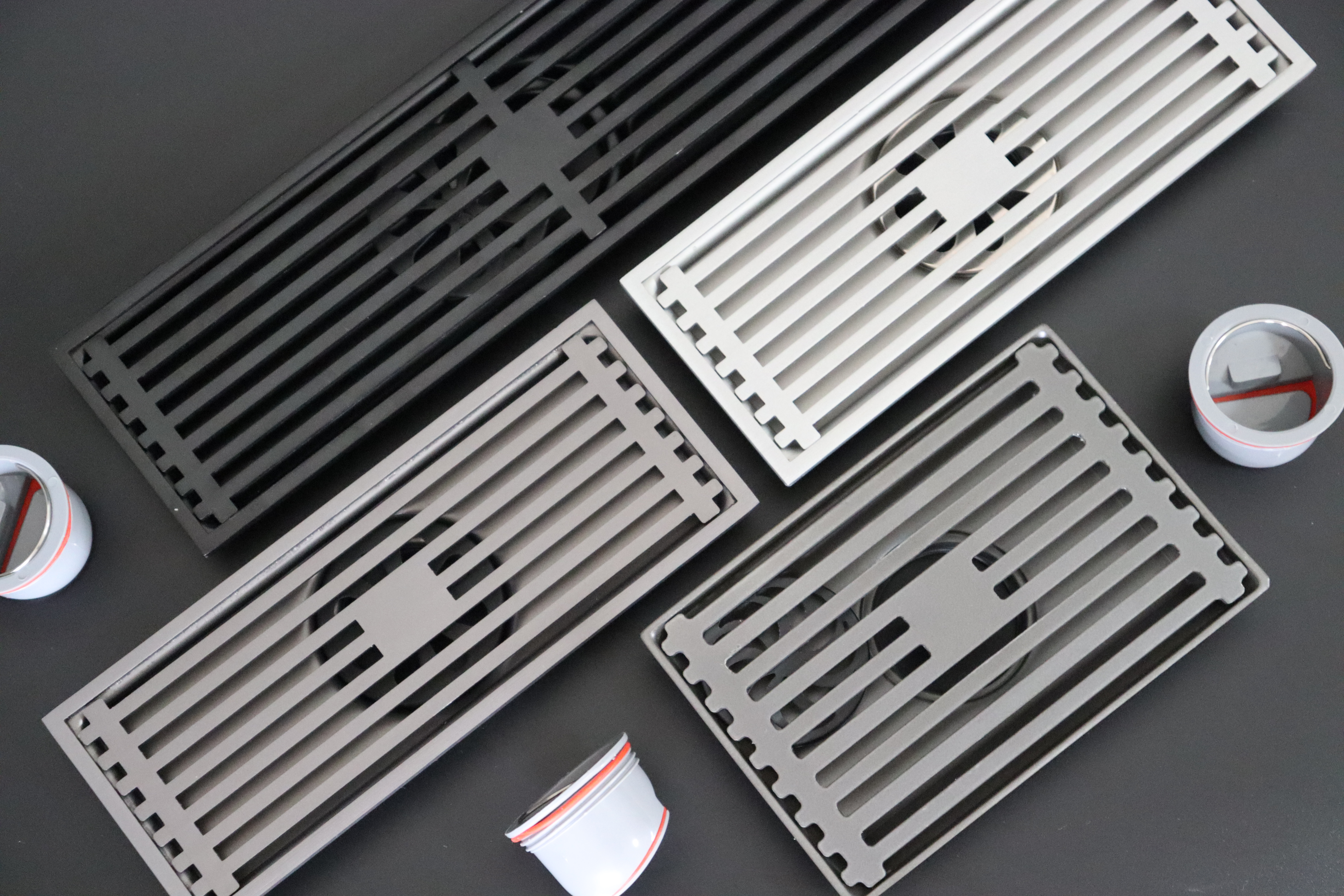 820/830 黑色的, 槍灰色, 鎳拉絲加厚長地漏